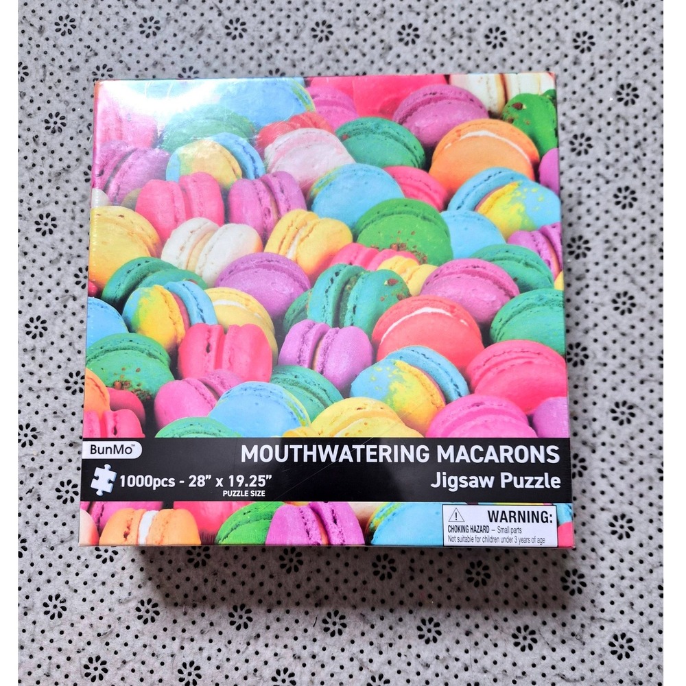 NWT BunMo Mouthwatering‎ Macarons Jigsaw Puzzle 1000 Pieces Colorful Food